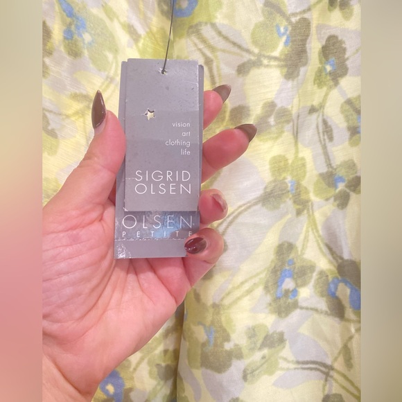 Sigrid Olsen Floral silk Cropped Pants Sz 12P - Picture 4 of 8